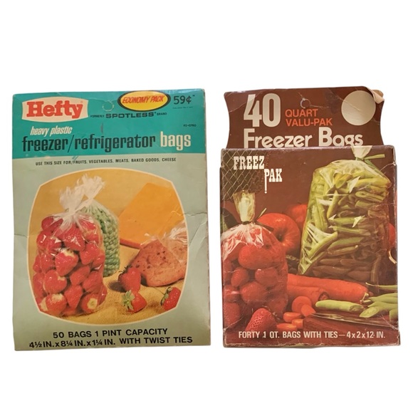 HEFTY & FREEZ PAK Vintage Freezer Bags - Picture 1 of 5